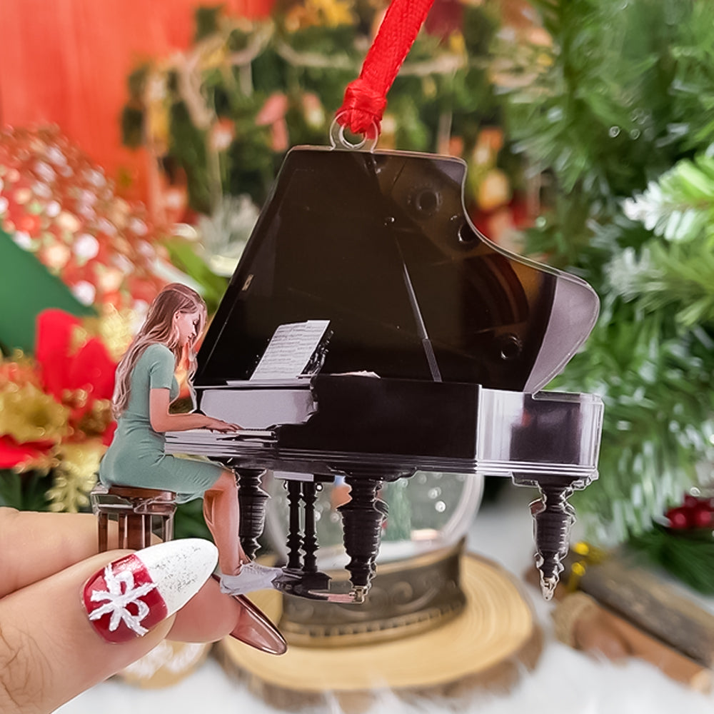 Custom Photo Gifts For Piano Player Ornament 86acvp140924 - Ornament - GoDuckee