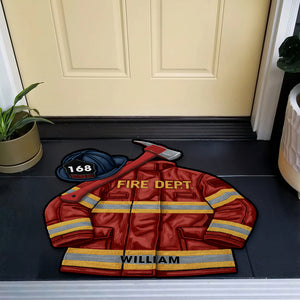 Fire Dept Doormat – Personalized Gifts For Firefighter 05hyqn061025 - Doormat - GoDuckee