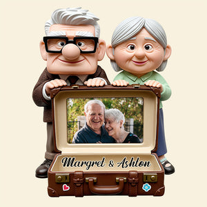 Romantic Old Couple Fridge Magnet Custom Photo Gifts For Couple 04PGDT181125 - Fridge Magnet - GoDuckee