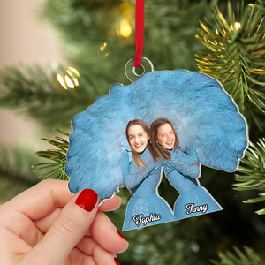 Custom Photo Gifts For Sister Acrylic Ornament 04xqtn230724 Christmas Fan Dance - Ornament - GoDuckee