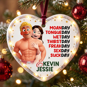 Cheeky Couple's Days Acrylic Ornament - Personalized Christmas Gifts For Couple 01huta210826