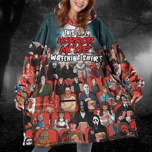 This Is My Horror Movie Watching Shirt, Gift For Horror Movie Fan, Horror Movie Oversized Hoodie 02QHHN210723 - AOP Products - GoDuckee