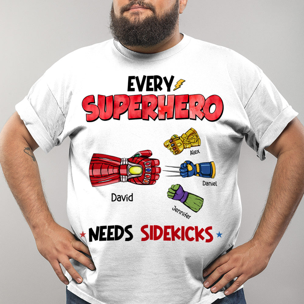 Fist Bump - Every Super Dad Needs Sidekicks, Personalized Shirt - Shirts - GoDuckee