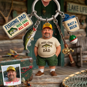 Custom Photo Fishing Dad Tag Keychain - Personalized Gifts For Dad 03tyta280426 - Keychains - GoDuckee