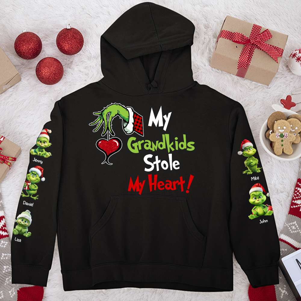 My Kid Stole My Heart, Gift For Family, Personalized 3D Shirt, Green Monster Kids Shirt, Christmas Gift 03HTHN130923 - AOP Products - GoDuckee