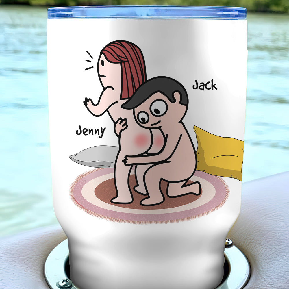 Funny Couple - Adore You And Love Your Butt - Personalized Tumbler - Gift For Couple - Tumbler Cup - GoDuckee