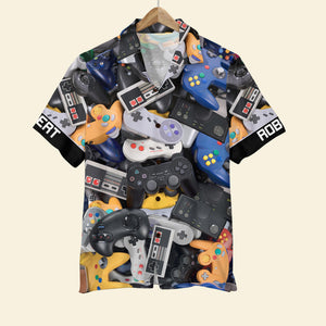 Game Controller Personalized Hawaiian Shirt, Gift For Game Lovers - Hawaiian Shirts - GoDuckee