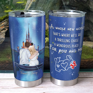 Romantic Couple, Love You Forever And Ever, A Wondrous Place For You And Me, Personalized Tumbler, Couple Gifts, Gifts For Her, Gifts For Him, 01pgpo250723tm - Tumbler Cup - GoDuckee