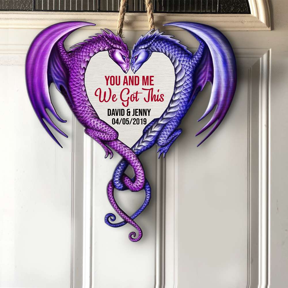 Personalized Gifts For Couple Wood Sign You And Me We Got This - Wood Signs - GoDuckee