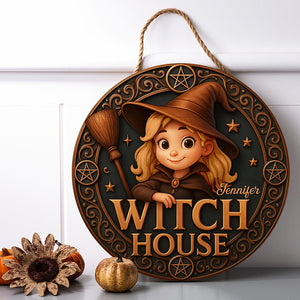 Witch House Wood Sign - Personalized Gifts For Witch Lovers 04toqn160725 - Wood Sign - GoDuckee
