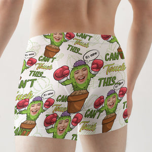 Can't Touch This, It's Mine, Gift For Him, Personalized Men Boxer, Image Upload Cactus Wife Boxer, Couple Gift - Boxer Briefs - GoDuckee