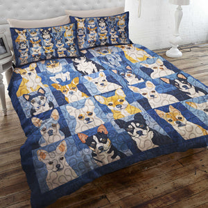 Chihuahua Dog Christmas Quilt Bed Set Gifts For Dog Lovers 03HUDT061124 - Blanket - GoDuckee