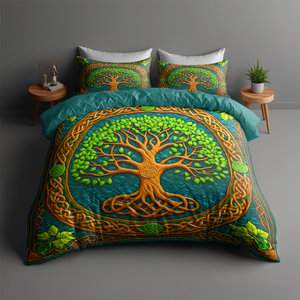 Celtic Heritage Tree Of Life Quilt Bedding Set 021HUPU180125 - Blanket - GoDuckee