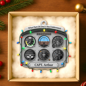 Personalized Gifts For Pilot Christmas Ornament 01hutn120925 Flight Instruments Six Pack - Ornament - GoDuckee
