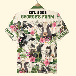 Animal Lovers, Personalized Hawaiian Shirt, Gifts For Cow Lover - Hawaiian Shirts - GoDuckee