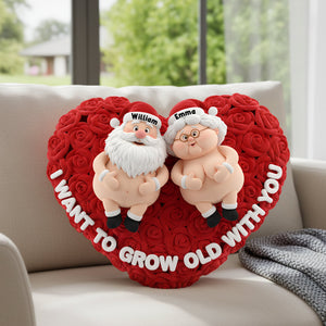 Naughty Old Couple Pillow - Personalized Gifts For Couple 01ohlu181125 - Pillow - GoDuckee