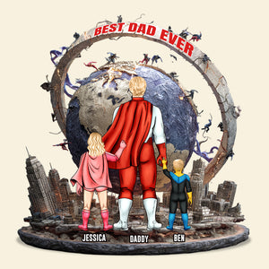 Best Dad Ever Acrylic Plaque Personalized Gifts For Dad 03TGDT160525HG - Shaped Plaques - GoDuckee