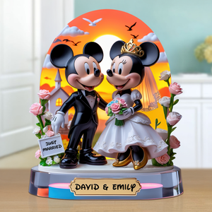 Just Married Couple Acrylic Plaque - Personalized Gifts For Couple 03topu060625 - Shaped Plaques - GoDuckee