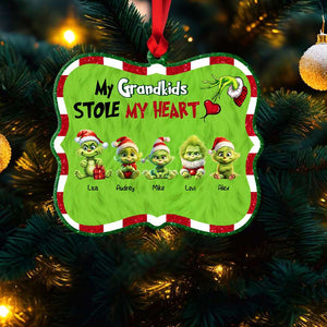 My Kids Stole My Heart, Gift For Family, Personalized Acrylic Ornament, Green Family Kids Ornament, Christmas Gift 05HTHN031023 - Ornament - GoDuckee