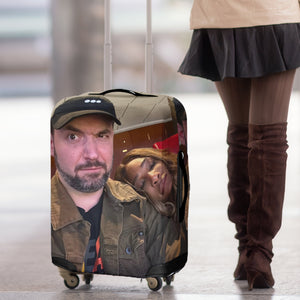 Custom Photo Luggage Cover, Funny Couple Gift For Upcoming Trips 02qhqn060724 - Luggage Covers - GoDuckee