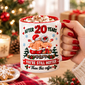 Naughty Old Santa Couple Accent Mug - Personalized Christmas Gifts For Couples 02todh161026 - Coffee Mug - GoDuckee