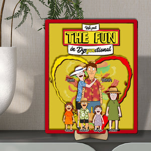 Personalized Gifts For Family Wood Sign Funny Cartoon Family 04KALU120225HG - Wood Sign - GoDuckee