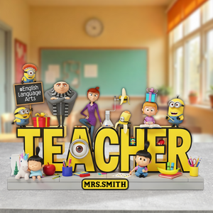 Cute Yellow Character Acrylic Plaque - Personalized Gifts For Teacher 05tgpu160625 - Shaped Plaques - GoDuckee