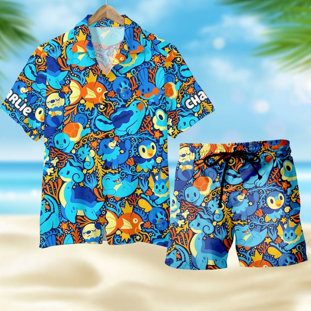 Personalized Gifts for Game Lover Hawaiian Set, Game Character Pattern 01naqn090724 - Hawaiian Shirts - GoDuckee