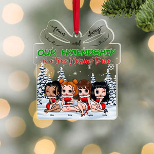 Our Friendship Is A True Blessing To Me - Personalized Ornament - Custom Shape Ornament -PW-CSO-ACRYLIC-01PGPU141023HH - Ornament - GoDuckee