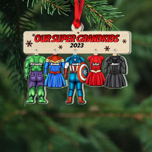 Super Kids, Gift For Family, Personalized Acrylic Ornament, Hero Kids Ornament, Christmas Gift 04NAHN141123 - Ornament - GoDuckee