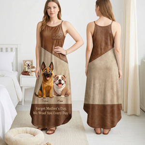 Dog Mom Suspender Maxi Dress - Personalized Gifts For Mothers 03natn240326 - Dress - GoDuckee