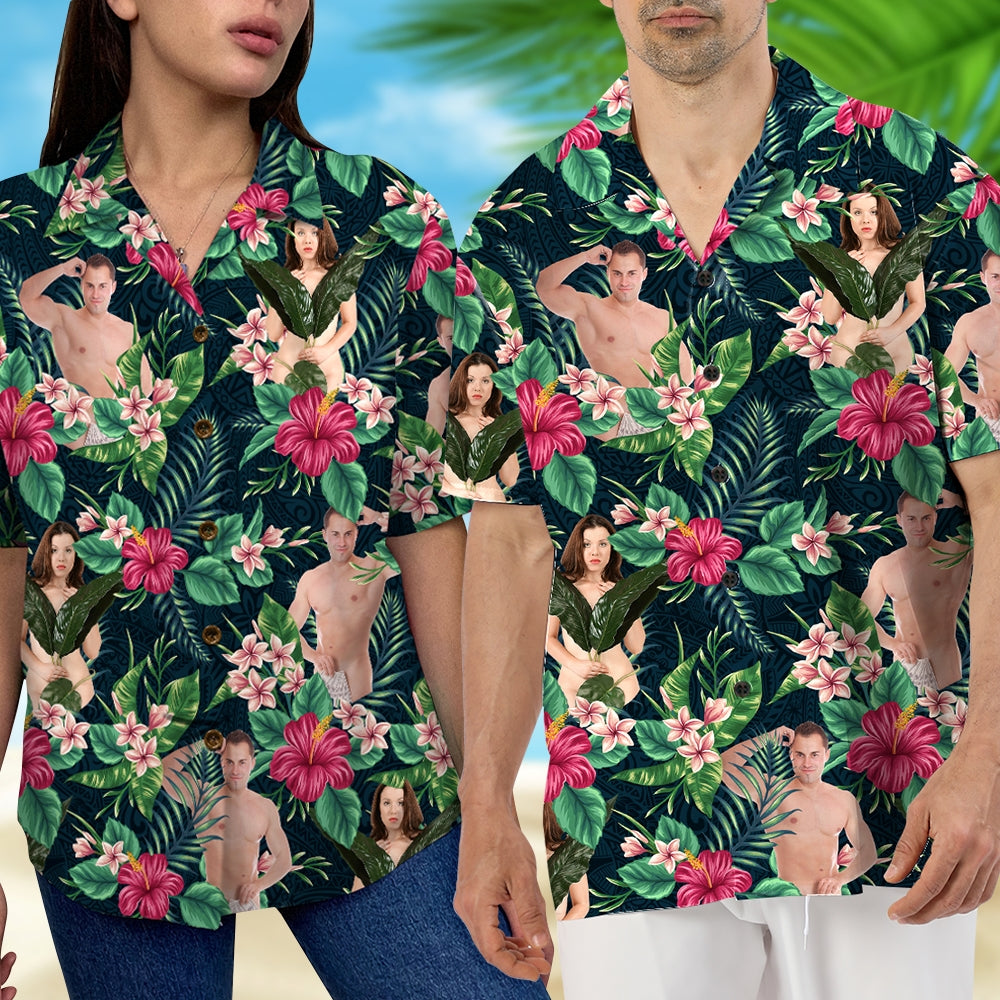 Custom Photo Gifts For Couple, Funny Naughty Hawaiian Shirt 02qhqn200724 - Hawaiian Shirts - GoDuckee