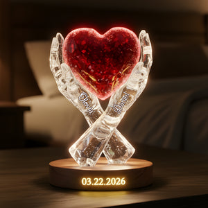 Heart Of Love Acrylic Light Box - Personalized Gift For Couples 06HYLU151225 - Light Box - GoDuckee