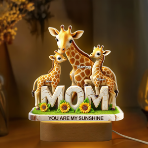 Giraffe Mom Led Light - Personalized Gifts For Mom 02hupu230425 - Led Night Light - GoDuckee