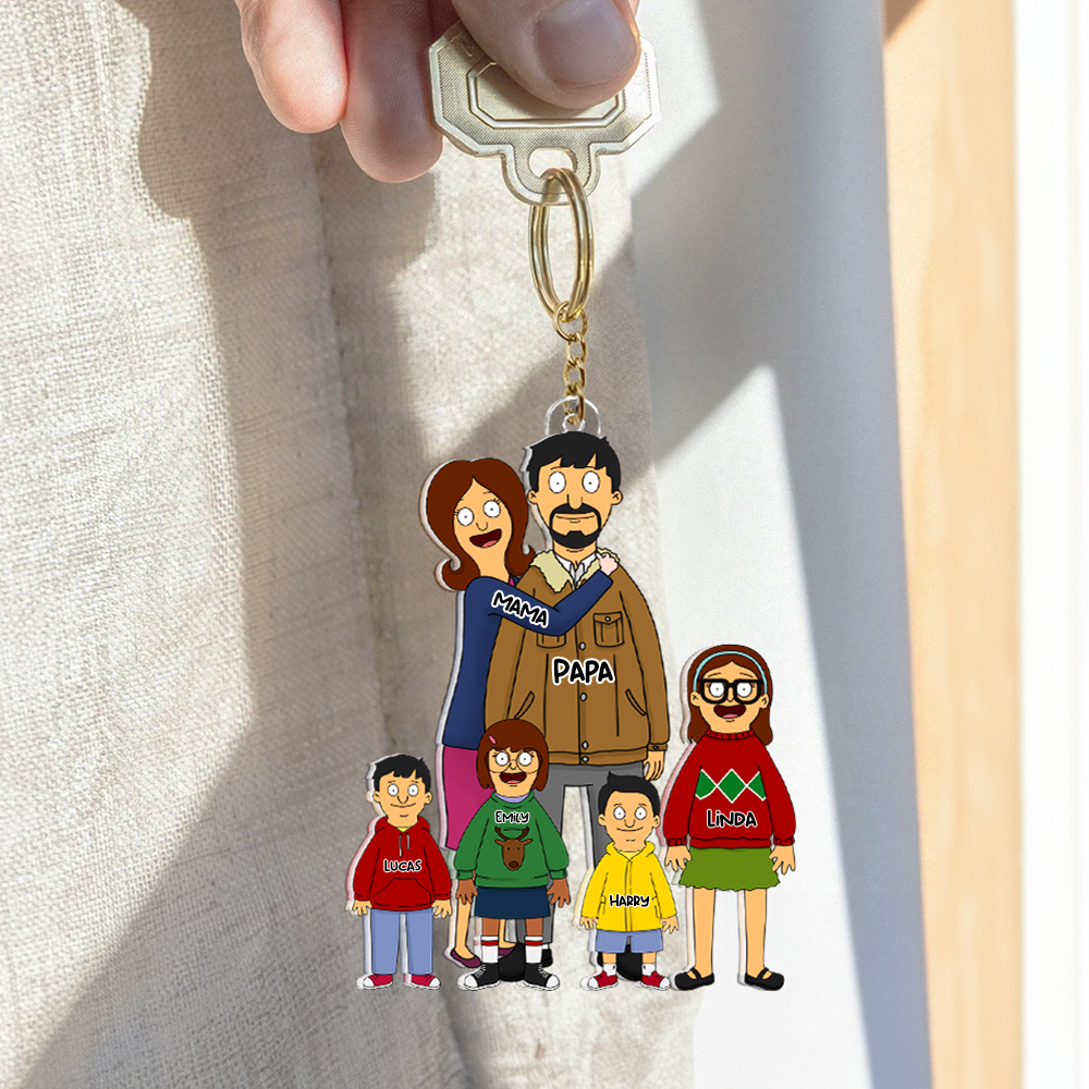 Personalized Gifts For Family Keychain 02qhhu241224hg - Keychains - GoDuckee