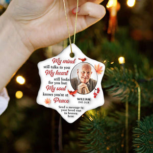 Custom Photo Gifts For Heaven Christmas Ornament 01ACDT191024 - Ornament - GoDuckee