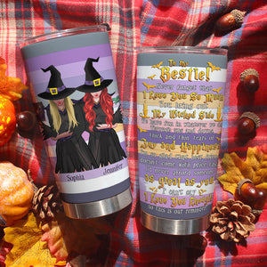To My Bestie, Gift For Best Friends, Personalized Tumbler, Witches Friends Tumbler, Halloween Gift 02OHPO310723HH - Tumbler Cup - GoDuckee