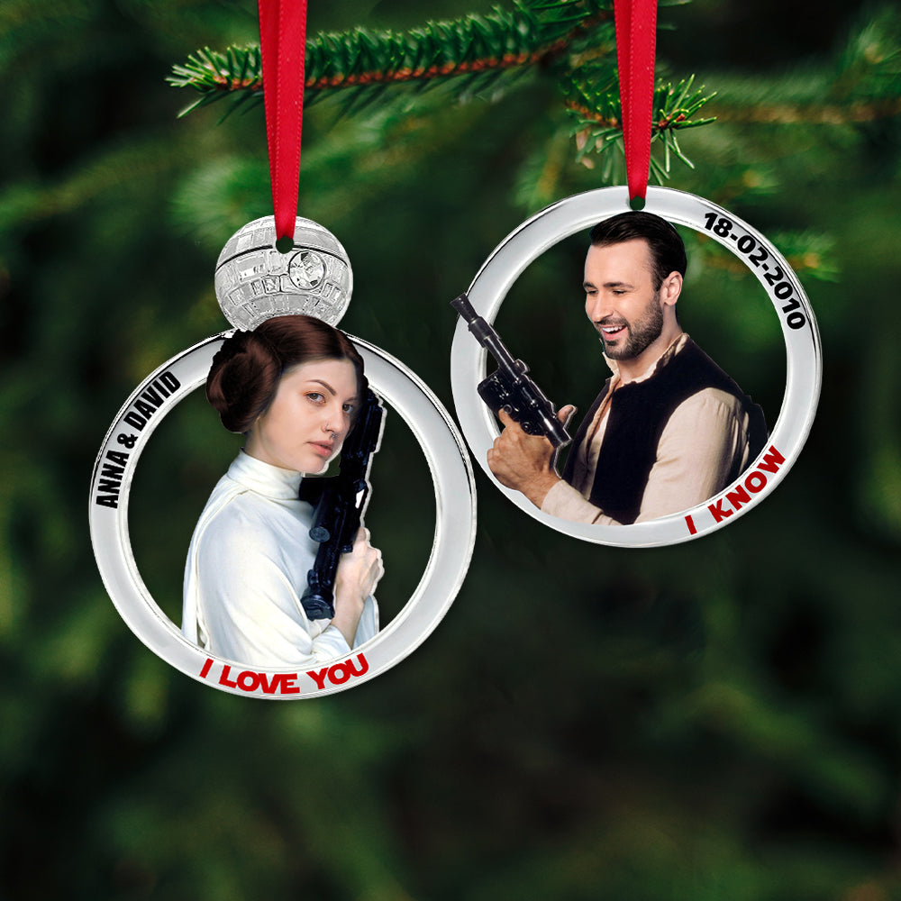 Set Of 2 Personalized 04QHTN061123 Ornaments For Couple, Christmas Gift For Couple - Ornament - GoDuckee
