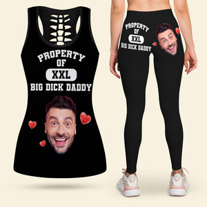 Wife Property Of Big Daddy 02httn081223 Personalized Hollow Tank Top +Leggings - AOP Products - GoDuckee