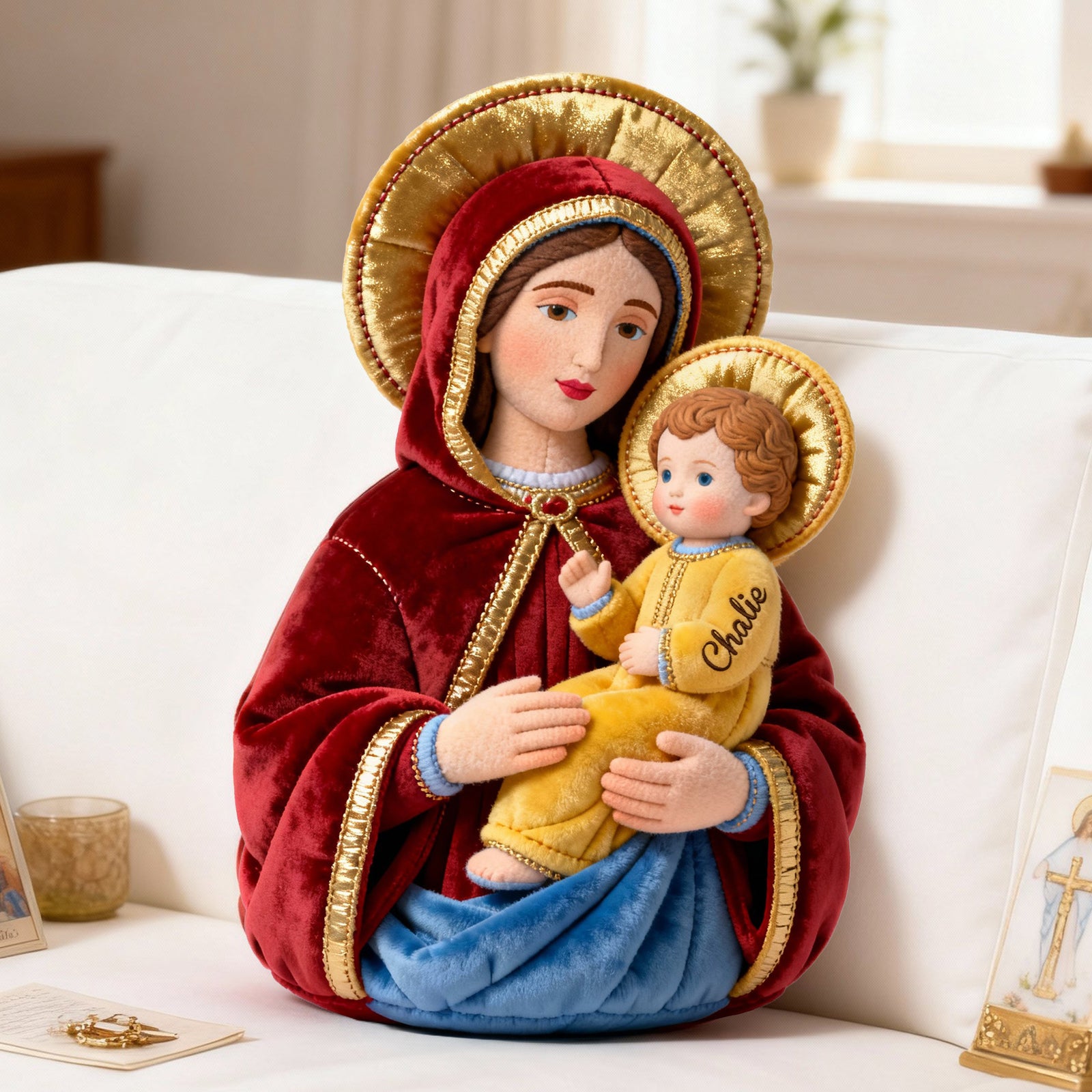 Blessed Virgin Mary Faith Pillow - Personalized Gifts For Christian 04OHLU221225 - Pillow - GoDuckee