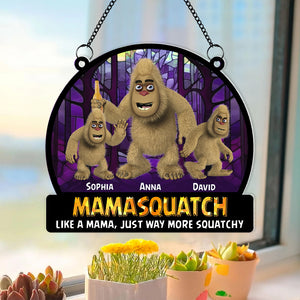 Personalized Gifts For Sasquatch Mom Suncatcher Window Hanging Ornament For Bigfoot Seekers 02qhtn240424 Mother's Day - Ornaments - GoDuckee