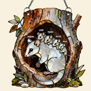 Opossum Mom Suncatcher Ornament - Personalized Gifts For Mother 04nadt100226 - Ornament - GoDuckee