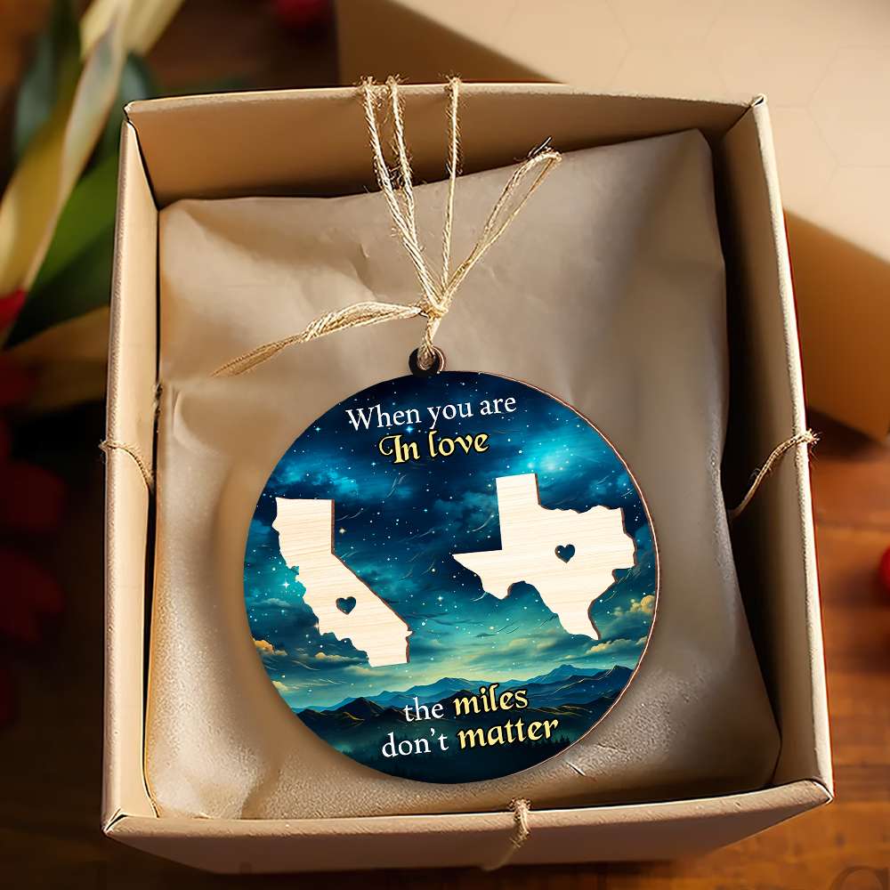 Personalized Gift For Long Distance Relationship, Wooden Ornament 01TOMH071024HU - Ornament - GoDuckee