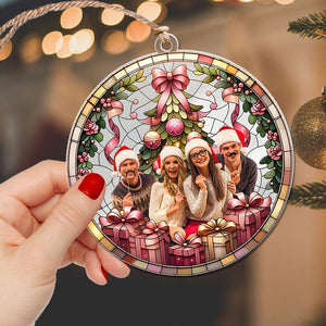 Custom Photo Gifts For Friends Ornament Christmas 03XQLU280924 - Ornament - GoDuckee