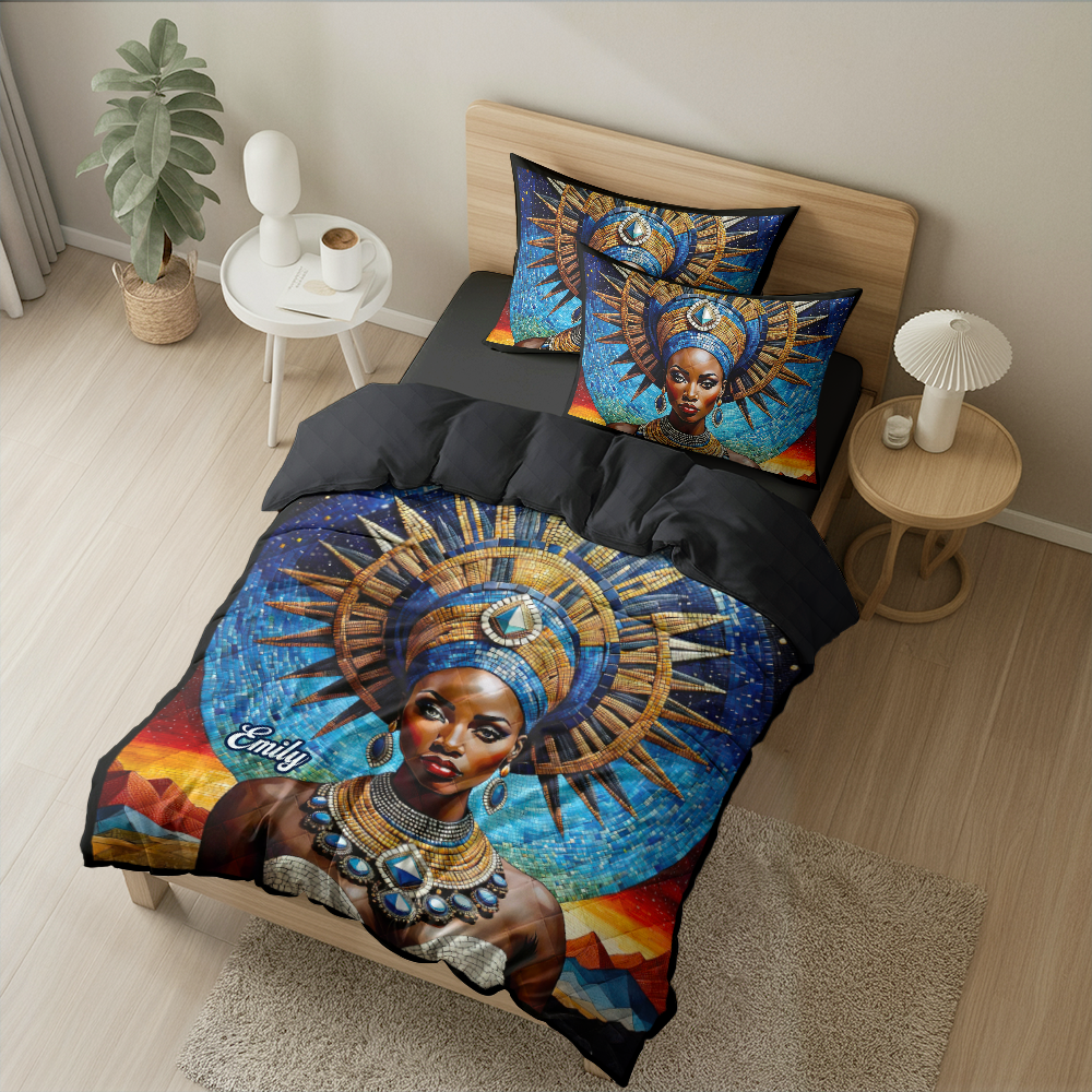 Personalized Gifts For Melanin Woman Quilt Bed Set 033hupu220125 - Blanket - GoDuckee