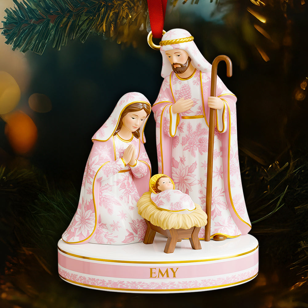 Toile de Jouy Nativity Christmas Ornament – Personalized Gifts for Believers 02PGDT021025 - Ornament - GoDuckee