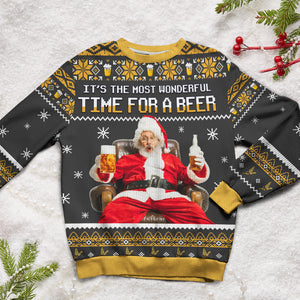 Custom Photo Gifts For Beer Drinker Ugly Sweater, Funny Christmas Gift 03qhtn091024 - Ugly Christmas Sweater - GoDuckee