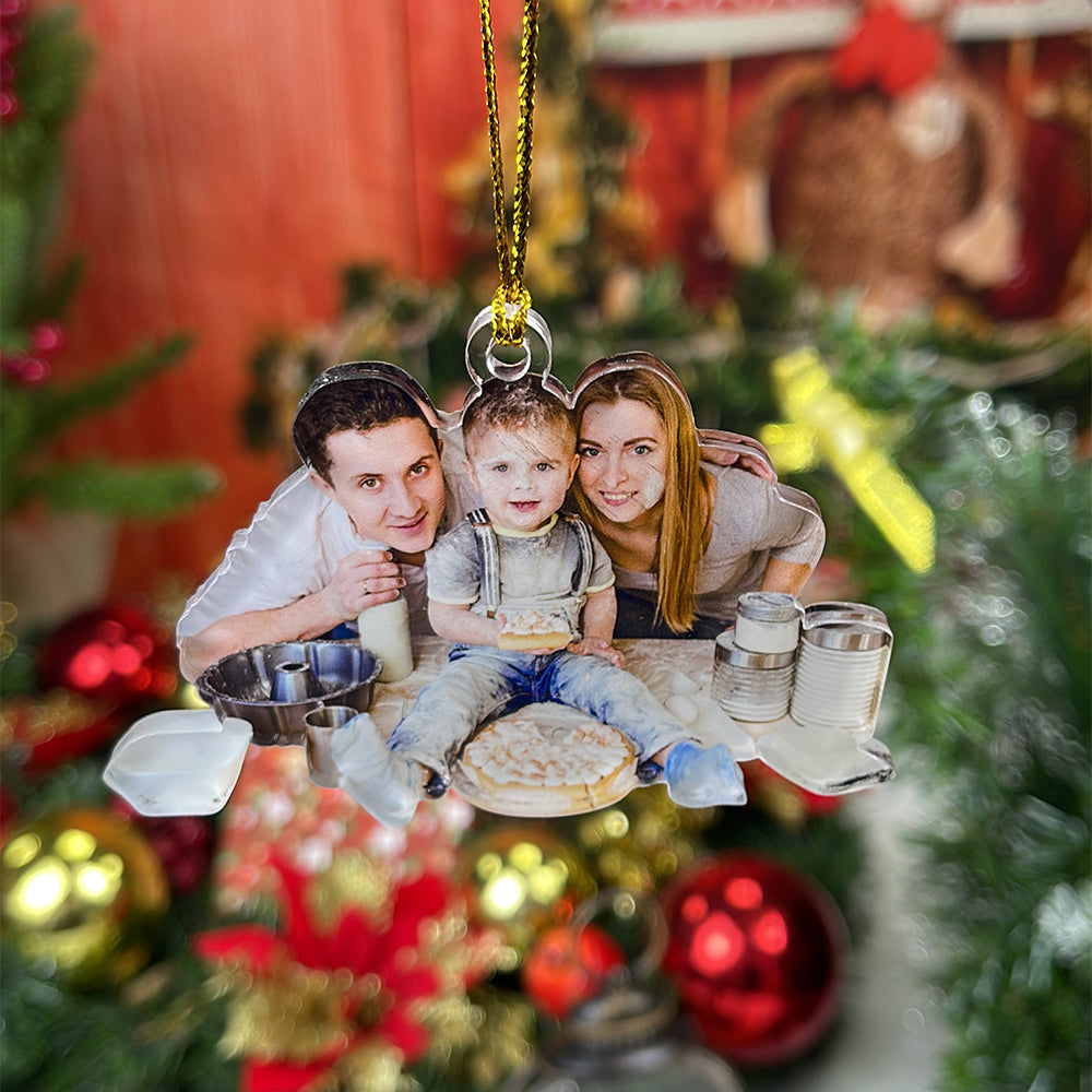 Custom Photo Gifts For Family Ornament 96acvp140924 - Ornament - GoDuckee