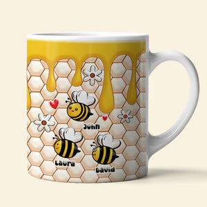 Grandma's Reasons To Bee Happy, Personalized Mug, Gifts For Grandma - Coffee Mug - GoDuckee