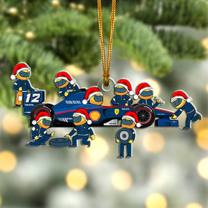 Personalized Gifts For Racing Team Christmas Ornament, Pit Crew 02qhqn250924 - Ornament - GoDuckee